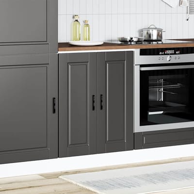 vidaXL - Onderkast - "Porto" - bewerkt - hout - zwart