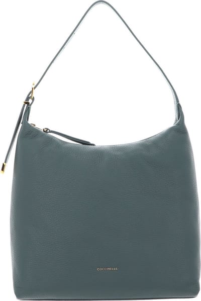 COCCINELLE Leren Schoudertas Coccinelle Gleen Handbag Grained Leather Kale Green Groen