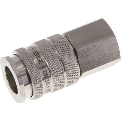 RVS DN 10 Luchtkoppeling Snelkoppeling G 3/8 inch Binnendraad - CLS10-F-S-P-038