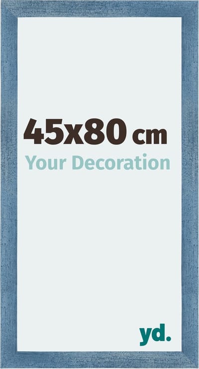 Your Decoration - Fotolijst 45x80 cm - MDF - Helder Blauw Geveegd - Mura