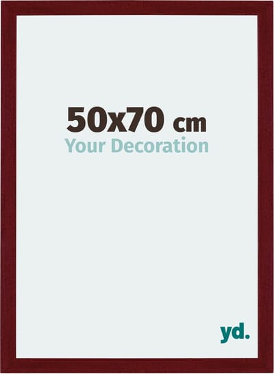 Your Decoration - Fotolijst 50x70 cm - MDF - Wijnrood Geveegd - Mura