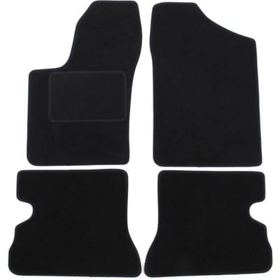 Vloermat - Fiat - Seicento - Zwart velours - Op maat - Antislip