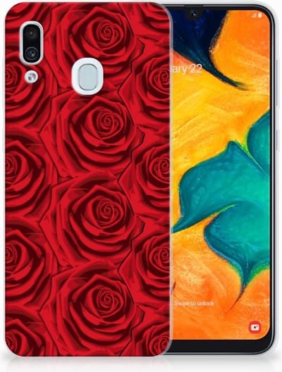 Samsung Galaxy A30 TPU Case Red Roses