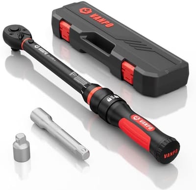 Momentsleutel 1/2 inch 20-220 Nm met verlengstang en adapter voor auto vrachtwagen motorfiets en machineonderhoud