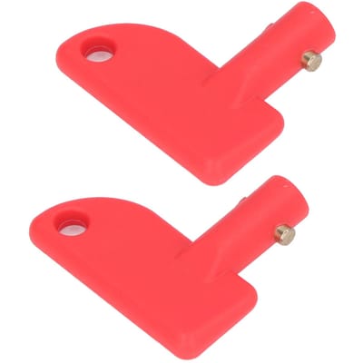 2 Stuks Noodschakelaar Reserve Sleutel Mini Batterij Schakelaar Isolator voor Boot Marine Auto Vrachtwagen Rood red