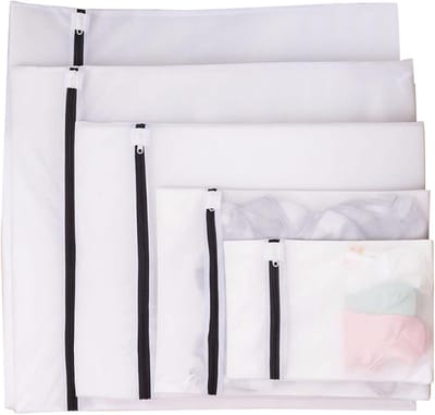 Waszak Set - Kleding Beschermers - Kleding Beschermen - 8 Delig Mesh - Verschillende Maten - Grijs
