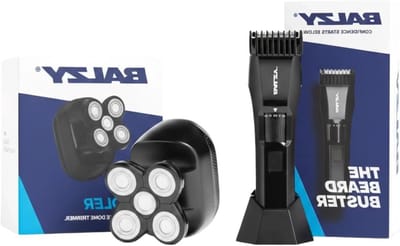 Baardtrimmer Hoofdscheerapparaat - Grooming Kit - Persoonlijke Verzorging - Titanium T-Blade 5 Blades - IPX-5 Waterbestendig - Zwart
