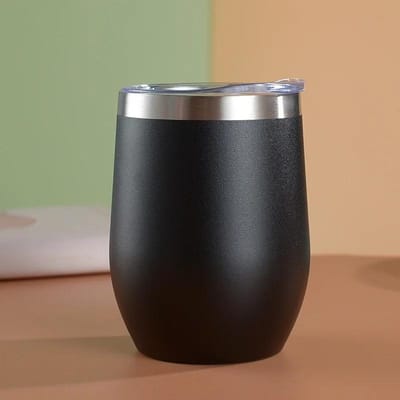 12oz Eierschaal Wijnbeker Roestvrij Staal Thermische Beker Huishoudelijk Dubbelwandig Vacuüm Geïsoleerd U-vormig Koffiemokken Reisbekers 350ML