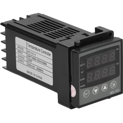Contrôleur de température PID intelligent, affichage numérique, thermostat intelligent ABS pour l'impression de produits chimiques gray