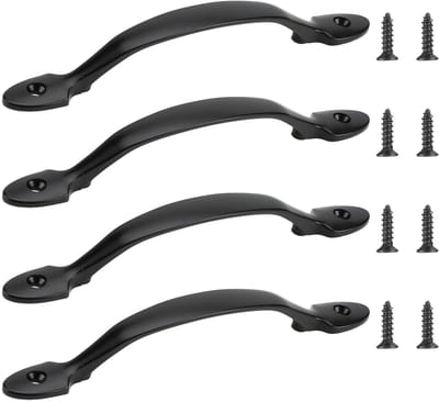 Somstyle Kastdeurgrepen Set - 4 Stuks - 192 x 18 x 25 MM - Deurknoppen voor Kasten - Kastknoppen - Handgreep - Zwart