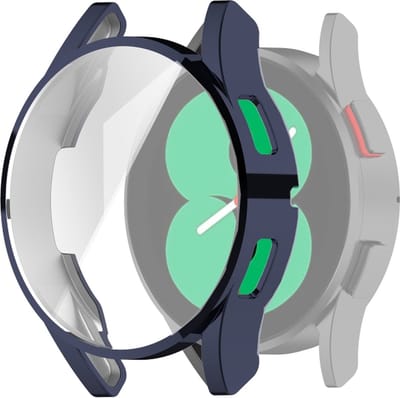 Screenprotector watch case - hoesje - geschikt voor Samsung Galaxy Watch 4 - 44 mm - donkerblauw