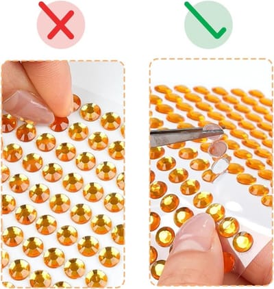 Rhinestone Stickers voor Creatieve Projecten, 1532 Stuks, Kristal in 3 Maten, Bling Decoratie voor Handwerk, DIY Nagels, Festivals en Make-up