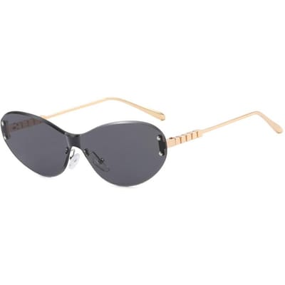 Vintage Kattenoog Zonnebril Dames Retro Randloos Ovaal Zonnebrillen Snoepkleuren Oogkleding Designer Merk Oculos De Sol