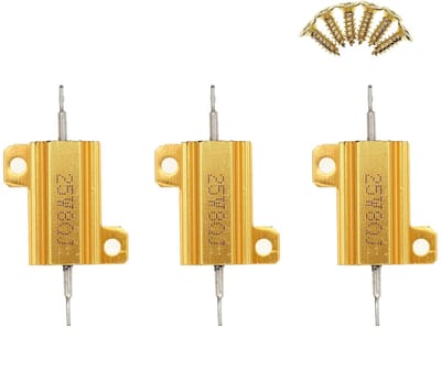 Draadweerstand Aluminium - Weerstand 25W 8 Ohm - Elektronica Projecten - Goede Warmteafvoer - 25 Watt - Zilverkleurig