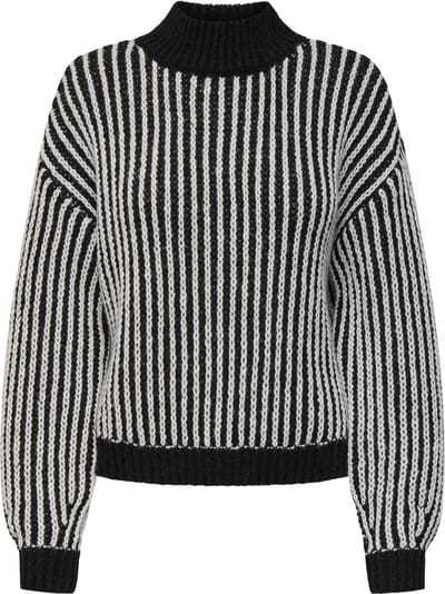 Jacqueline de Yong Trui Jdyally Life L/s Hn Struc Pullover 15328368 Black Dames Maat - S