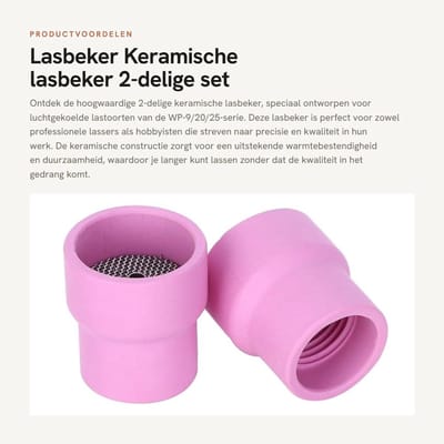 Dailygoods- Lasbeker 2-delig - Keramisch - Furick - WP-9/20/25 - Luchtgekoeld - Lastoorts #12