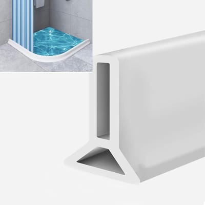 2m Opvouwbare Douchedrempel – Hoge Douchebarrière en Waterstopper – Houdt het water in de douche – Nat- en droogscheiding voor de badkamer