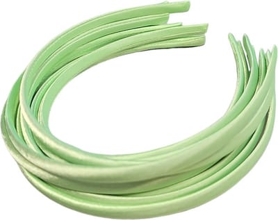 Fako Fashion - Diadeem - Hoofdband - Haarband - Satijn - 10mm - Lichtgroen - 10 Stuks