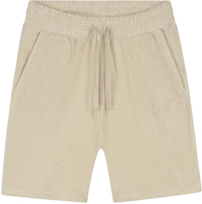 Malelions emblem towelling short in de kleur bruin.