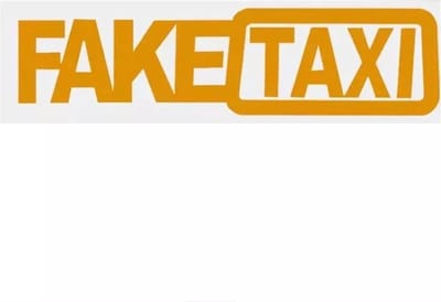 Finnacle - FAKE TAXI autosticker - 2 stuks - Grappige stickers voor auto - Mannen prank