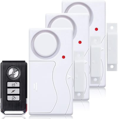 Draadloos Alarm Systeem - Deur Sensor Alarm - Huis Beveiligen - 105dB Luid Alarm - 85mm x 40mm - Wit