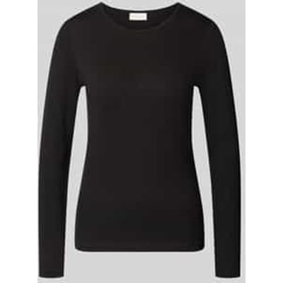 shirt met lange mouwen met ronde hals model 'Liana'