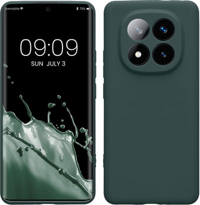 kwmobile telefoonhoesje geschikt voor Xiaomi Redmi Note 14 Pro+ 5G / Redmi Note 14 Pro Plus 5G - Hoesje voor smartphone - Precisie camera uitsnede - In blauwgroen