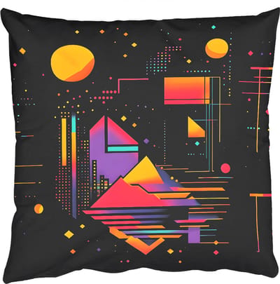 Sierkussens - Kussentjes Woonkamer - 50x50 cm - Abstract - Vormen - Lijnen - Kleurrijk