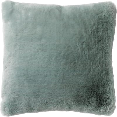 Dutch Decor ZAYA - Sierkussen 45x45 cm - bontlook - effen kleur - Jadeite - lichtgroen - Inclusief binnenkussen - Luxe kussens voor woonkamer & bank