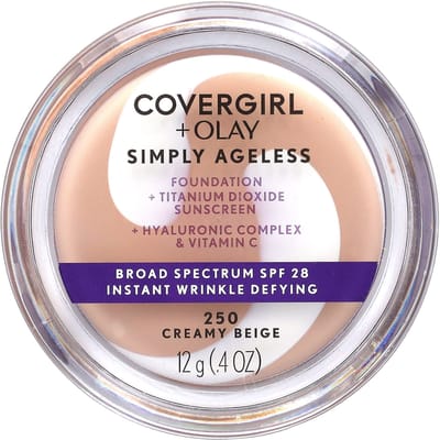 Olay Simply Ageless Foundation Spf 28 250 Creamy Beige 12G(0,4 oz) beige