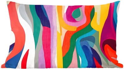 Sierkussens - Kussentjes Woonkamer - 60x40 cm - Abstract - Kleurrijk - Golven - Lijnen