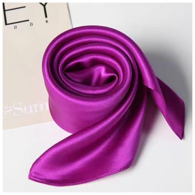 100% Natuurlijke Zijden Sjaal Dames effen Foulard Hoge Kwaliteit Dames Hoofddoek Sjaal Wikkel Vierkant Mode Hijab Bandana Sjaals Y1965YY-Real Silk 65x65cm purple
