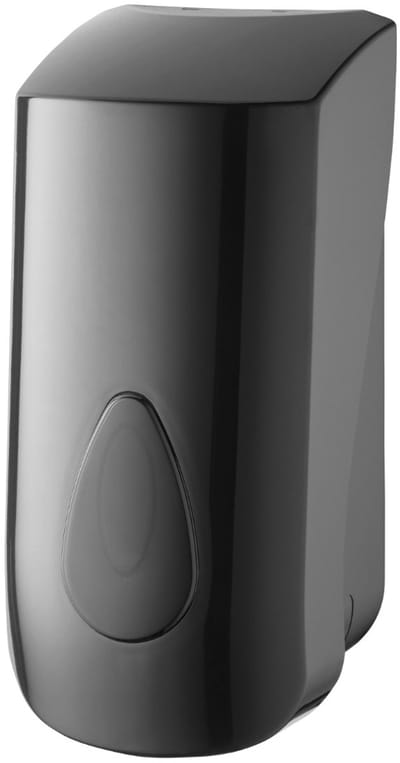 PlastiQline 2020 Zeepdispenser - 900 ml - Navulbaar - Zwart Kunststof - Wandmontage - Voor Zeep, Alcoholgel & Lotion