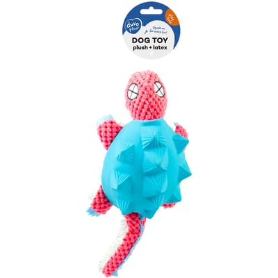 Duvoplus - Speelgoed Voor Dieren - Hond - Pluche & Latex Gordeldier 34x14x8,5cm Blauw/roze - 1st