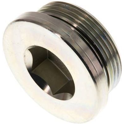G 1 1/2'' Buitendraad Verzinkt Stalen Plug met Binnenzeskant en NBR Afdichting 250 Bar - FL1-M-EZN-112G-I