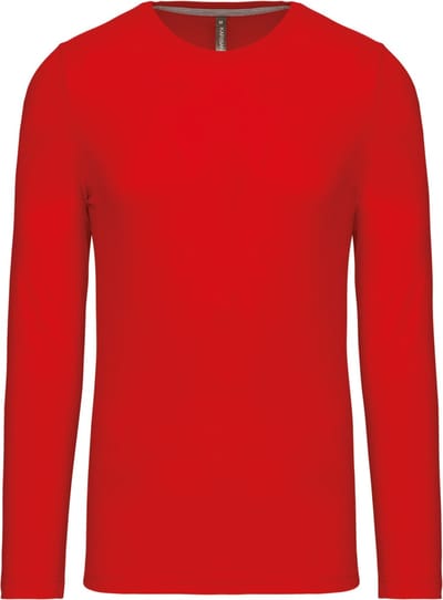 Kariban T-shirt ronde hals lange mouwen K359 - Red - 4XL