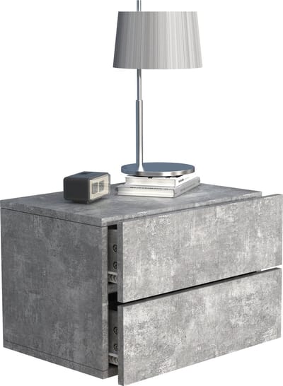 Houten wandlade nachtkastje wandplank lade console nachtkastje Usal L 45 cm