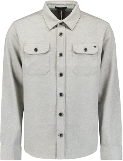No Excess Overshirt jersey twill grey melange