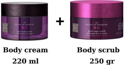 Rituals Yozakura - Duo Set - Body Scrub 250 gr + Body Cream 220 ml + Scrub zakje