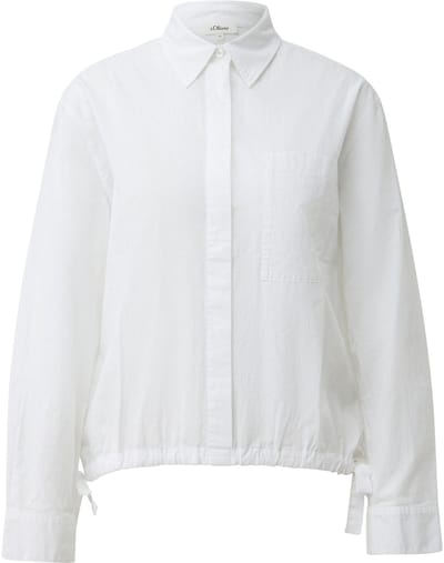 s.Oliver - female - Lichtgewicht katoenen voile overhemdblouse met strikdetail