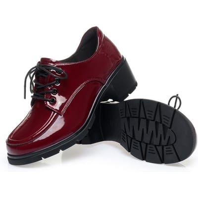 Lente Kleine Leren Schoenen Dames Brits Meisje Wild Zwart Retro Lakleer Mary Jane Casual Platform Middenhak Schoenen 36 black