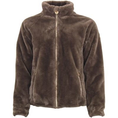 Vrouwen fleece jas met nep bont Peak Mountain Arendel