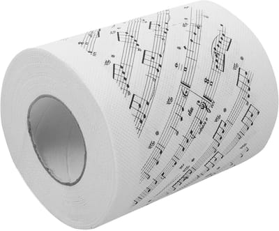 Decoratief Toiletpapier - Muzieknoten Tissue - Badkamer Decoratie - Uniek Muziekpatroon - 10 x 10 cm