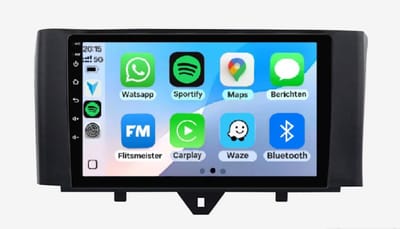Autoradio 4/64GB met Carplay en Android auto | Geschikt voor Smart Fortwo 2009-2015 | Radio scherm met Navigatie | 2009 2010 2011 2012 2013 2014 2015 | 451