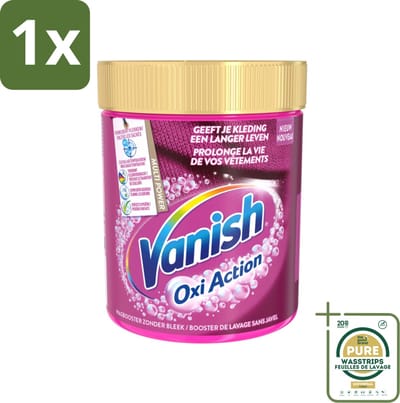 1 x Vanish Oxi Action - Vlekkenverwijderaar - Wasbooster - Zonder Bleek - Gekleurde Was - 550 Gram- Vlekkenverwijderaar - Wasbooster - Kleurbehoud - Geurneutraliseren - Bleekvrije Was