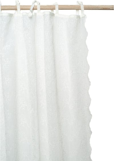Gordijn | Camille - Geborduurd - Luxe Voile Stof - Gebroken Wit - 180 x 250 cm - Pimlico