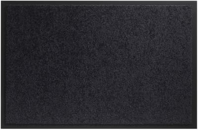 Deurmat Twister zwart 60x90cm - 7 kleuren - 5 maten - wasbaar Vinyl
