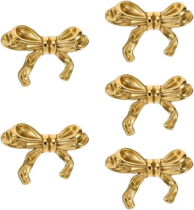 Set van 5 Decoratieve Ladehandgrepen voor Meubels, Keuken, Kasten en Deuren - Stijlvolle Messing Knoppen en Handgrepen voor Dressoirs en Kledingkasten