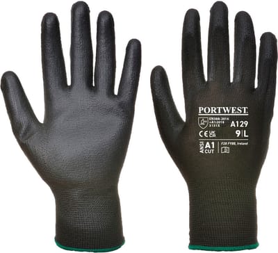 12 paar werkhandschoenen - A129 - PU Palmhandschoen [maat L]