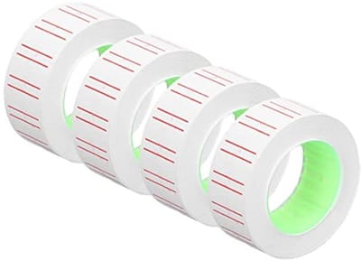 Dailygoody - Etiketten Prijsstickers - 30 Rollen 15000 Stks - Hoogwaardige Kwaliteit - 21x12mm - Voor MX5500 Gun Labeller - Perfect voor Thuis en Kantoor